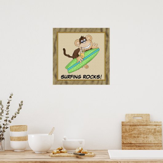 Surfing Rocks ! Poster (Cuisine)