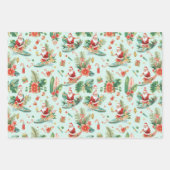 Surfing Santa Claus Christmas in Hawaii Inpakpapier Vel (Voorkant)