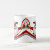 Surfing Santa with Christmas Lights Magische Mok (Center)