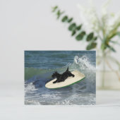 Surfing Scottish Terrier Briefkaart (Staand voorkant)