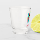 Surfing Snowman Shot Glas (Links)