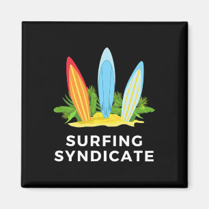 Surfing Syndicate Surfers Zomer Surfplank Surfen F Magneet