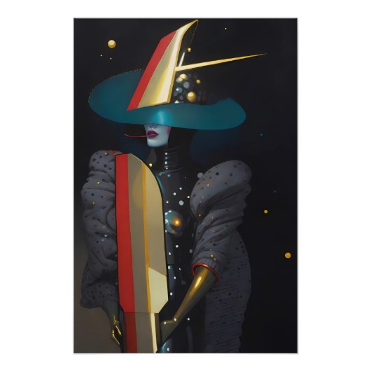 Surfing the Astro-Witch Perfect Poster (Voorkant)