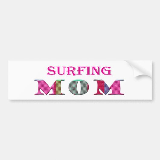 SurfingMam Bumpersticker (Voorkant)