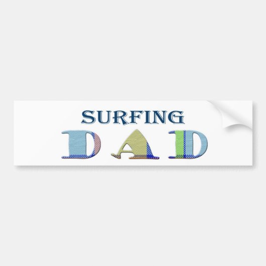 SurfingPap Bumpersticker (Voorkant)