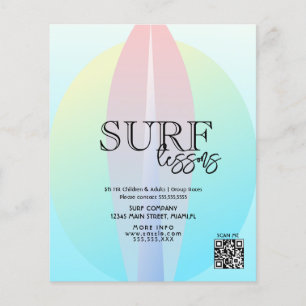 Surfles voor volwassenen kinderen zakelijk flyer