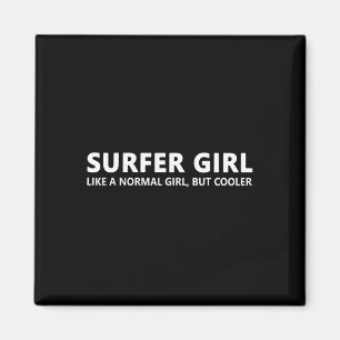 Surfmeisje Surfmeisje Grappige Surfmeisje Magneet