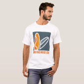 Surfmodus op surfer t-shirt (Voorkant volledig)