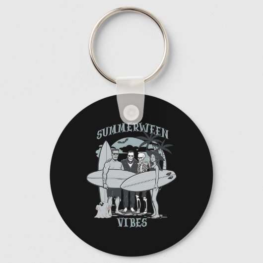 Surfmonsters Clic Halloween Vibes Graphic Sleutelhanger (Voorkant)