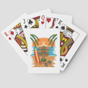 surfmuziek gelukkige zomer pokerkaarten