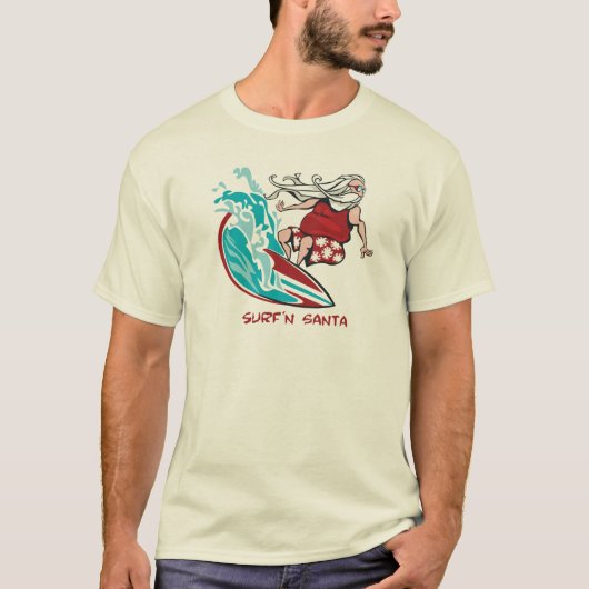 Surf'n Santa T-shirt (Voorkant)