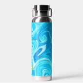 SurfNAAM Blue Ocean Abstract Art Paint Beach Waterfles (Achterkant)