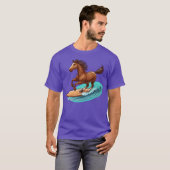 Surfpaard vrienden t-shirt (Voorkant volledig)