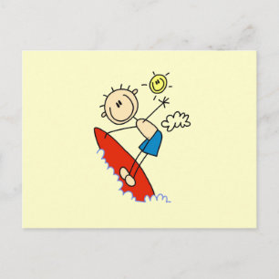 Surfpadfiguur Briefkaart