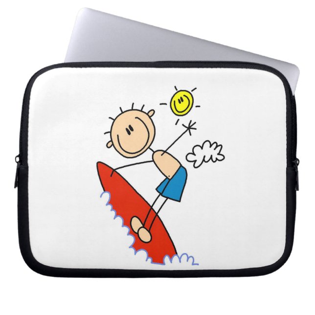 Surfpadfiguur Laptop Sleeve (Voorkant)