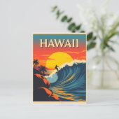 Surfparadijs: Hawaiaanse Zonsondergang Avontuur Briefkaart (Staand voorkant)