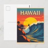 Surfparadijs: Hawaiaanse Zonsondergang Avontuur Briefkaart (Voorkant / Achterkant)