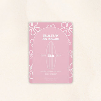 Surfplank Baby Shower - Aangepast Geslachtsneutraa Kaart