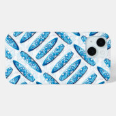 Surfplank blauw patroon Case-Mate iPhone case (Achterkant (horizontaal))