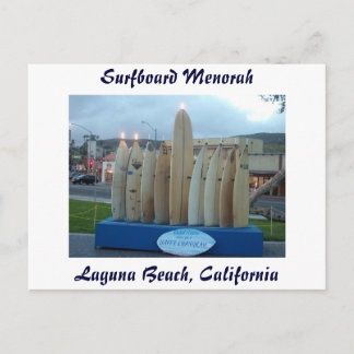 Surfplank Menorah Briefkaart