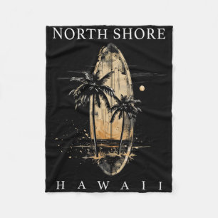 Surfplank North Shore Hawaii Oahu Haleiwa Surfer Fleece Deken