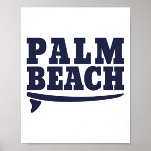 Surfplank Rad Palm Beach Surfen Palm Beach Surfer Poster
