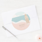 Surfplank Ronde Sticker (Envelop)