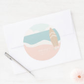 Surfplank Ronde Sticker (Envelop)