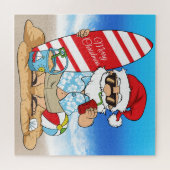 Surfplank Santa Puzzel Legpuzzel (Horizontaal)