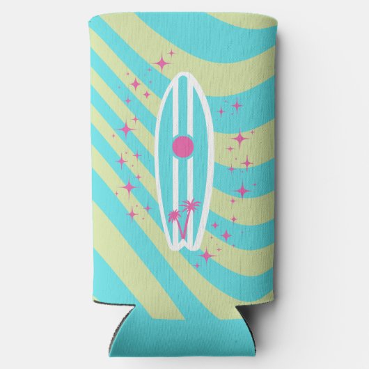 surfplank, strandkunst, tropische vibes, kleurrijk (Achterkant)