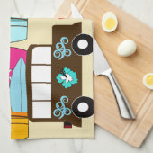 Surfplankbeugel met Hippie-ventilatoren Theedoek (Quarter Fold)