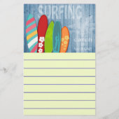 Surfplanken Briefpapier (Achterkant)