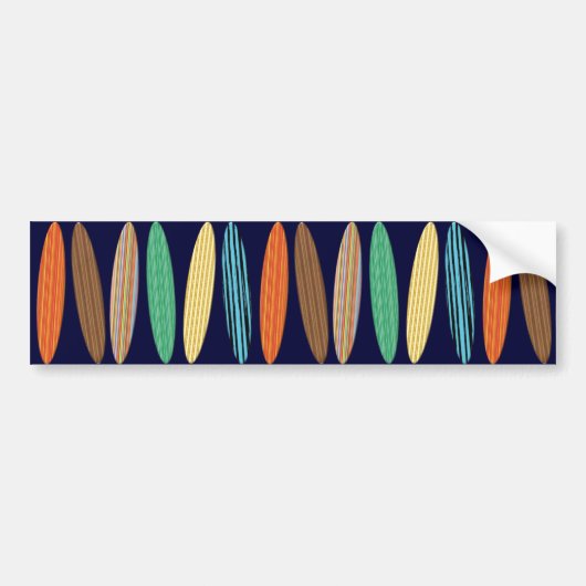 Surfplanken Bumpersticker (Voorkant)