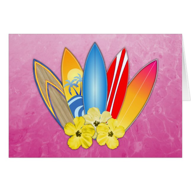 Surfplanken en Hibiscus (Voorkant Horizontaal)