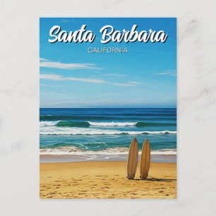 Surfplanken in Santa Barbara Californië Briefkaart