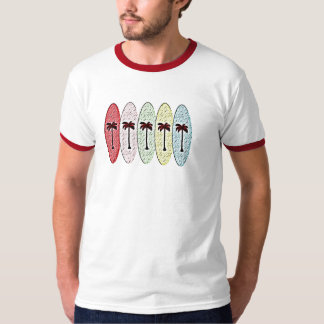surfplanken met palmbomen2 t-shirt