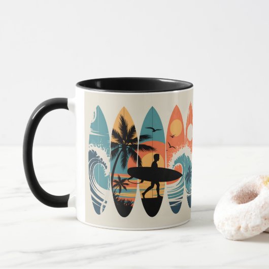 Surfplanken Mok (Met donut)
