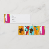 Surfplanken op Boardwalk Summer Beach Theme Mini Visitekaartje (Voorkant / Achterkant)