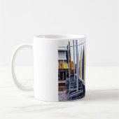  surfplanken op Montauk Beach Koffiemok (Links)