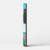 Surfplanken op strand kussen Case-Mate iPhone case (Achterkant / Links)