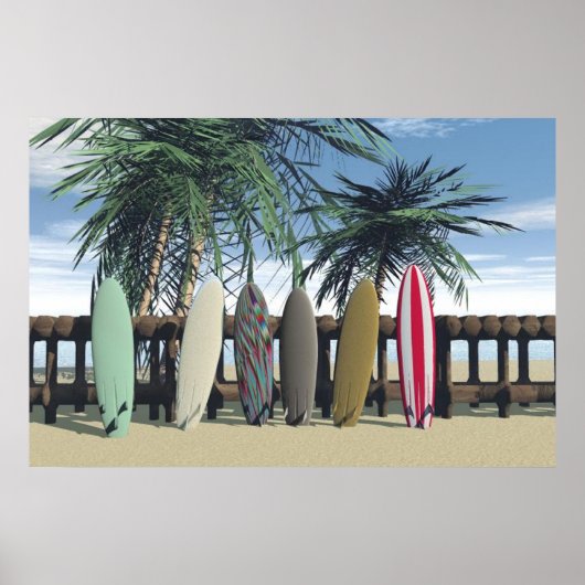 Surfplanken Poster (Voorkant)
