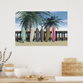 Surfplanken Poster (Keuken)
