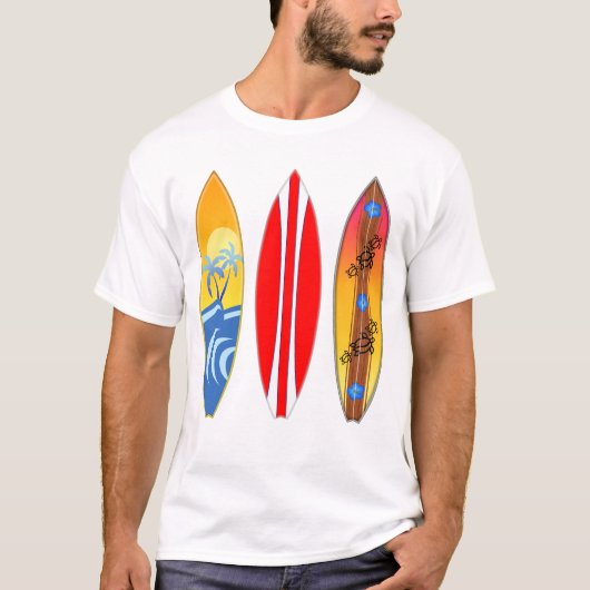  surfplanken t-shirt (Voorkant)