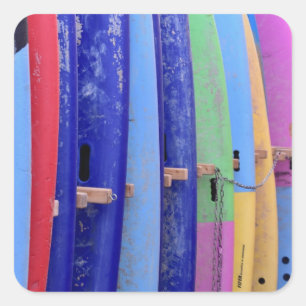 surfplanken vierkante sticker