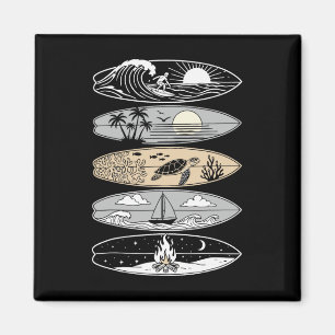 Surfplankrijder Hawaï Golf Surfing Oceaan Surfer  Magneet