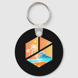 Surfplankrijder Surfer Retro Vintage Clic Surfen S Sleutelhanger
