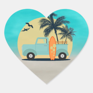 Surfred Retro Hart Sticker