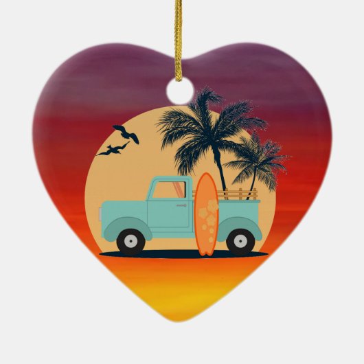 Surfred Retro Keramisch Ornament (Achterkant)