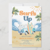 Surfs Up Beach 1er Anniversaire Fête Invitation (Devant)