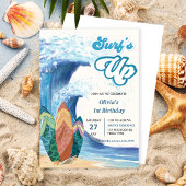 Surfs Up Beach 1er anniversaire Invitation